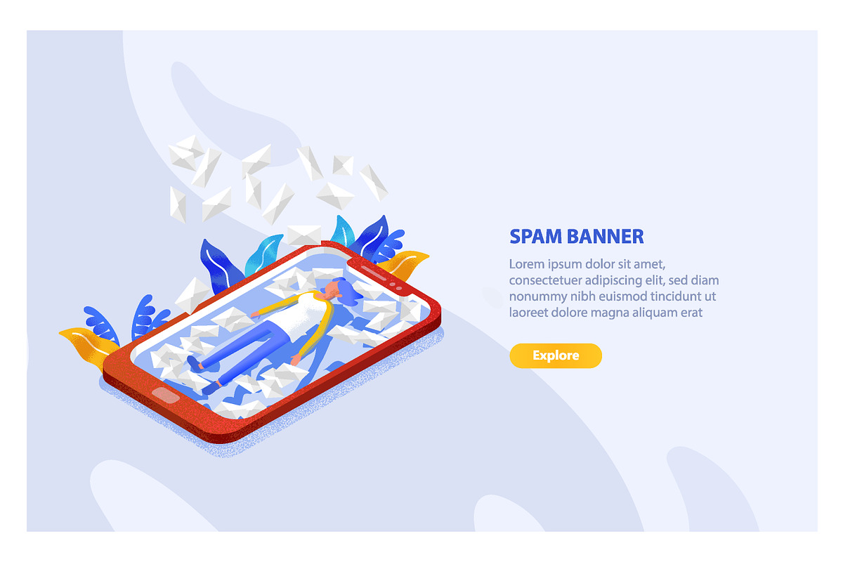 Spam concept, a Technology Illustration by Good Studio (Photo 1 of 3)