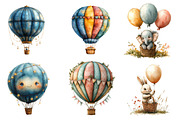 Hot Air Balloon Png, Pastel Balloons, an Illustration by CreationArt (Thumbnail 3 of 5)