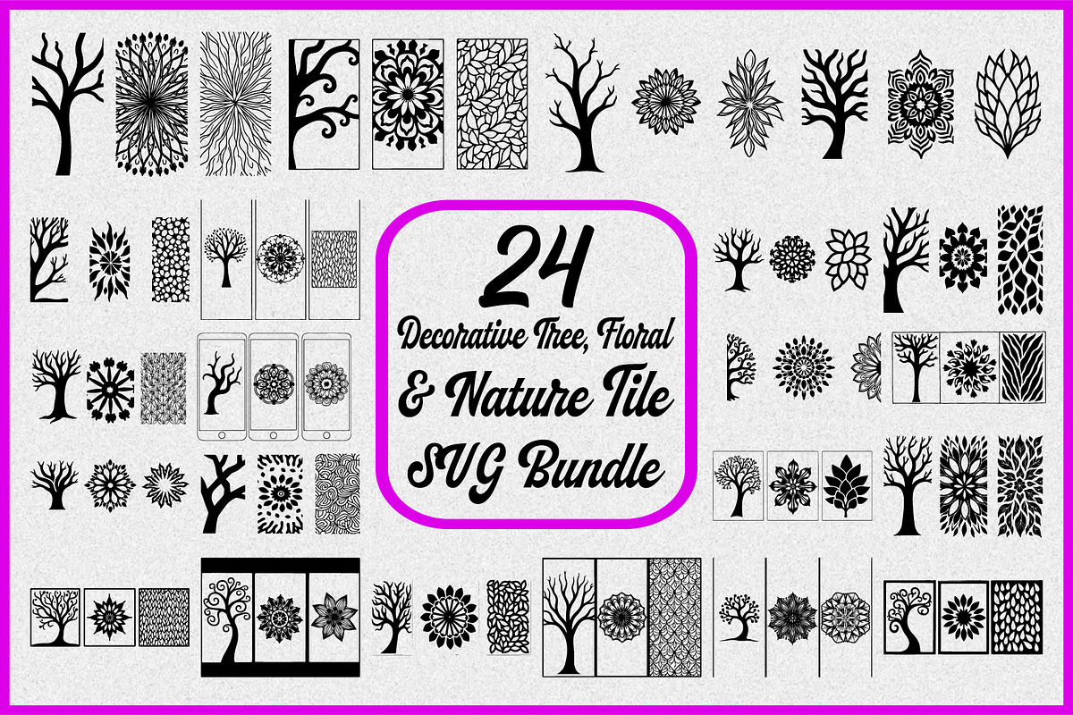 Decorative Tree Floral Nature Tile, a Decorative Illustration by Artivon (Photo 1 of 23)