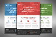 Flat Design Corporate Flyer, a Flyer Template by Creativenauts (Thumbnail 1 of 4)