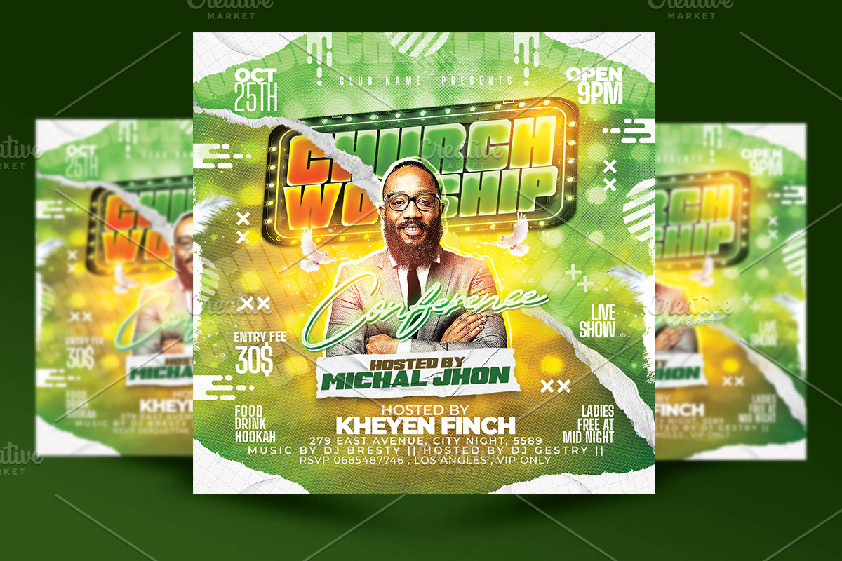 Church Flyer Template, a Flyer Template by RTXdesinger99 (Photo 1 of 3)