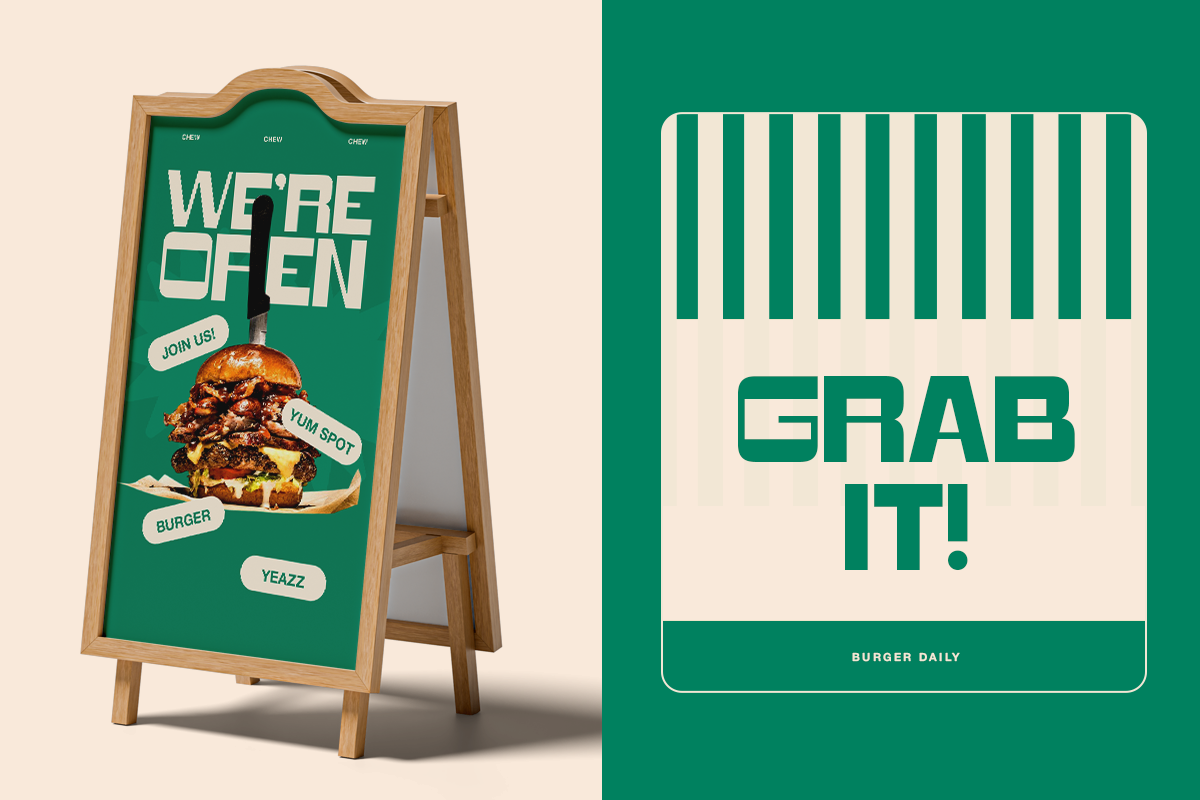 Genibos - Food Display Font, a Sans Serif Font by Pandeka Studio (Photo 2 of 9)
