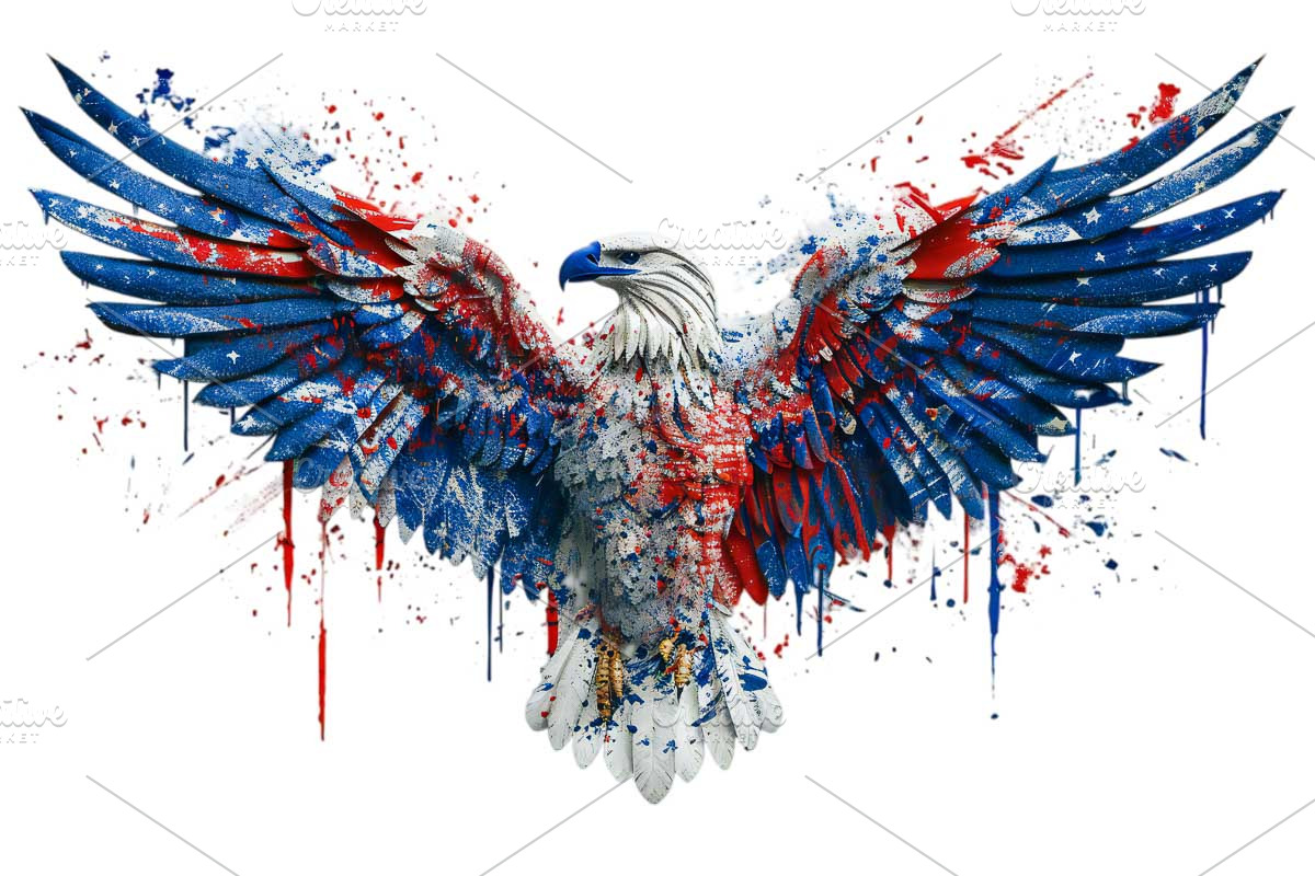 American Eagle Patriotic flag 4 July, a Graphic by VetalStock (Photo 11 of 11)
