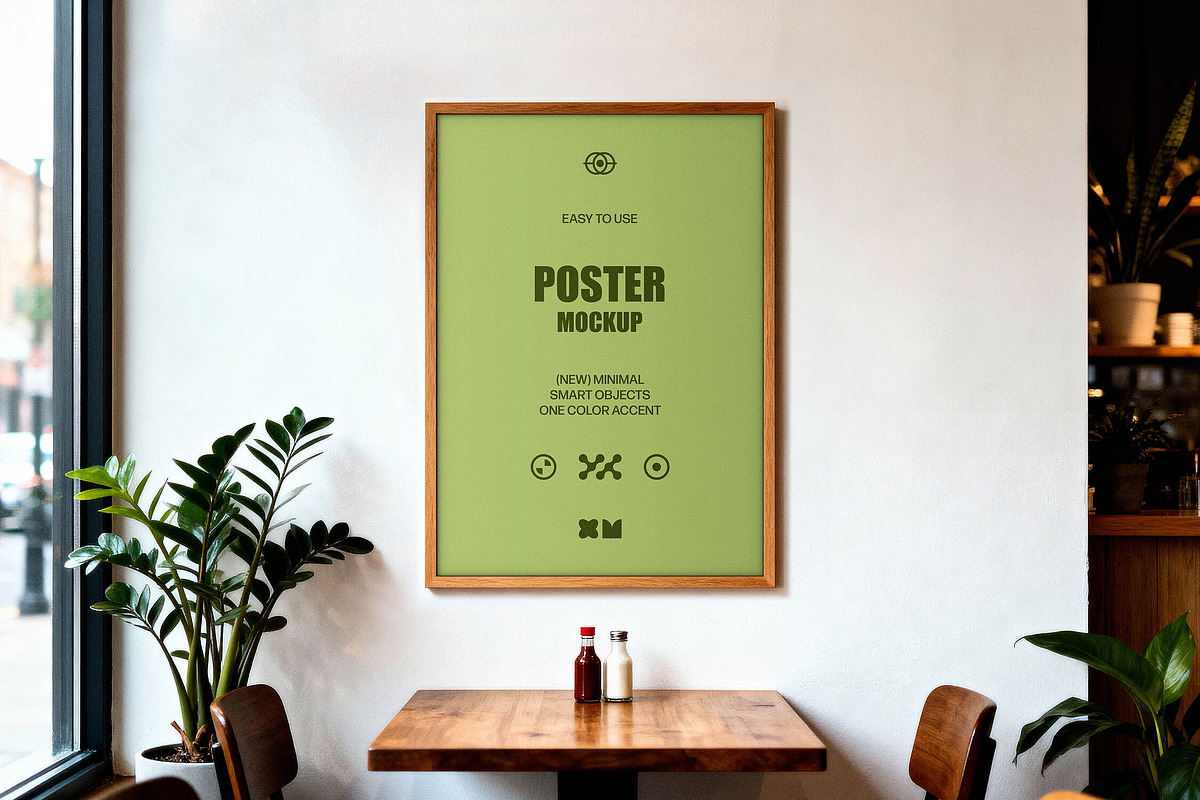 Cafe Poster Mockup, an Advertising Mockup by Design Squad (Photo 2 of 4)