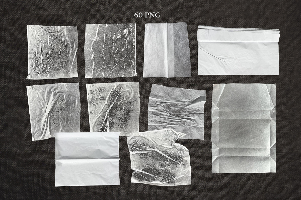 PNG Wrinkled Glued Paper Pack, an Object Graphic by Marie T (Photo 4 of 16)