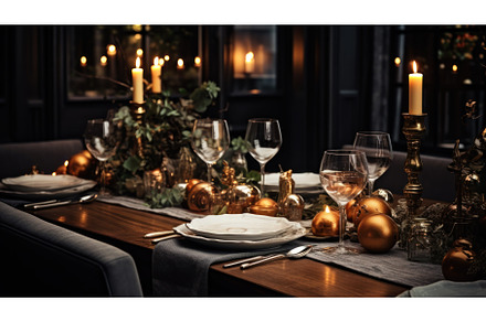 Christmas table setting with winter, a Holiday Photo by Yulia Furman