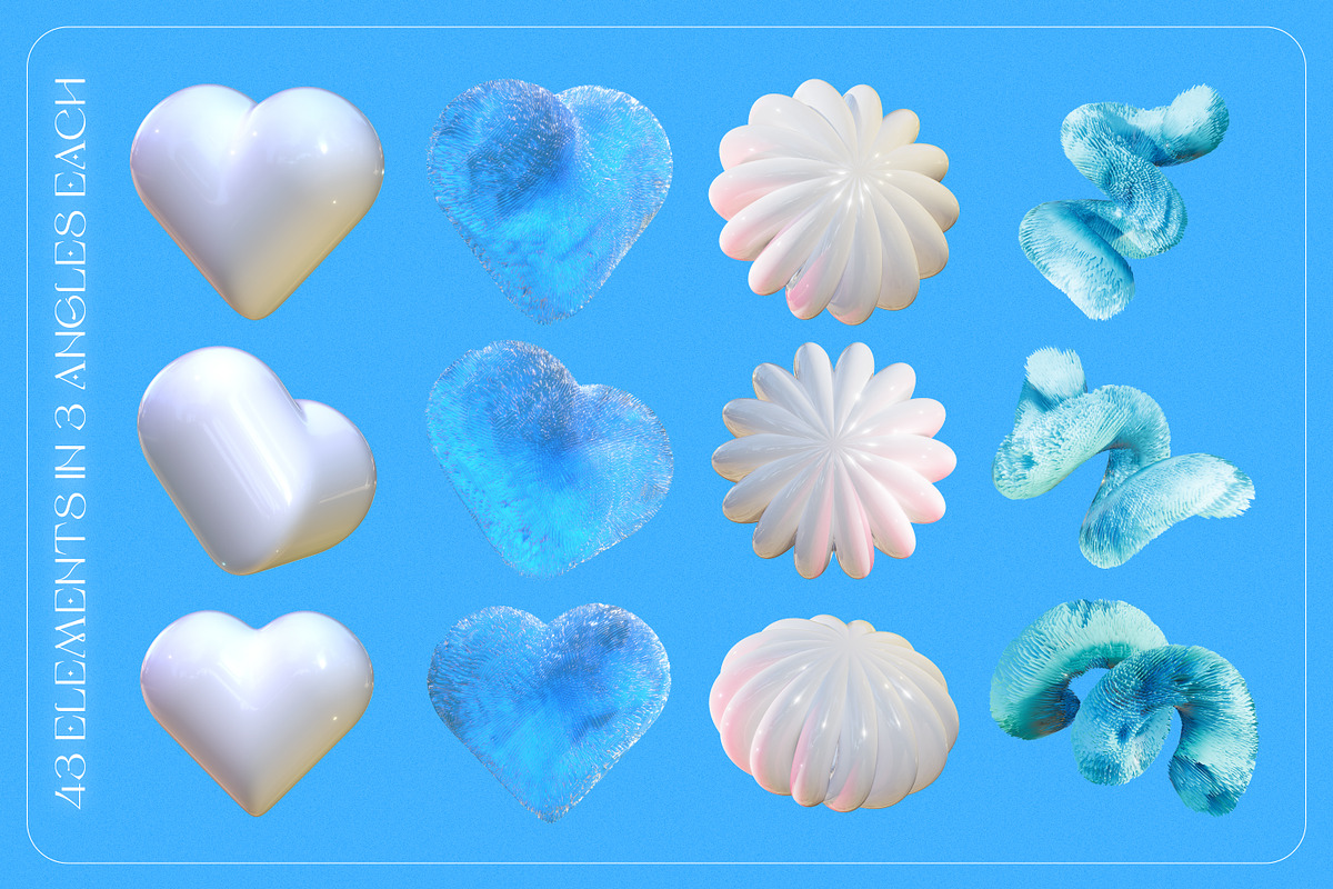 Flower Fantasy v.2: 3D Illustrations, an Object Graphic by marmarina (Photo 10 of 18)
