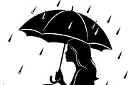 Women with Umbrella Silhouette Bundl, an Illustration by Designs_River (Thumbnail 9 of 10)