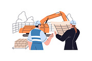 Architects and builders work set, a Work Illustration by PaperTrident (Thumbnail 6 of 7)
