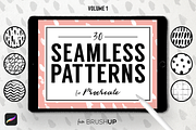 Seamless Patterns for Procreate (1), a Brush Add-On by BrushUp (Thumbnail 1 of 8)