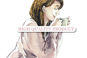Girls. Watercolor Sketch, a Person Illustration by Budogoshch (Thumbnail 5 of 8)