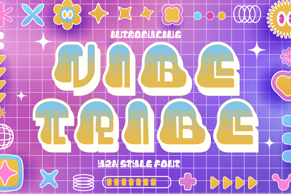 Vibe Tribe - Y2k Style Font, a Font by PutraCetol Studio (Photo 1 of 11)