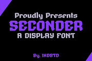 Seconder Display Font, a Blackletter Font by IHDSTD (Thumbnail 1 of 10)