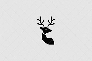 Geometric Deer Emblem, an Animal Illustration by Vectorium Studio