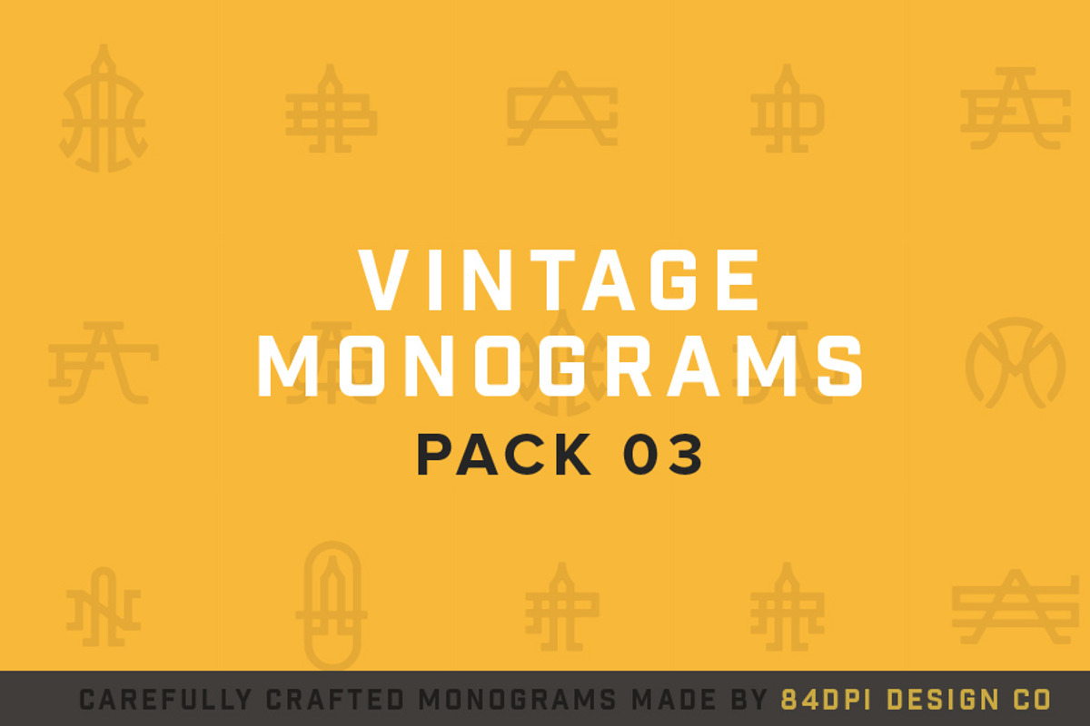 15 Vintage Monograms Pack 03, a Branding & Logo Template by Design Union Mx (Photo 1 of 3)