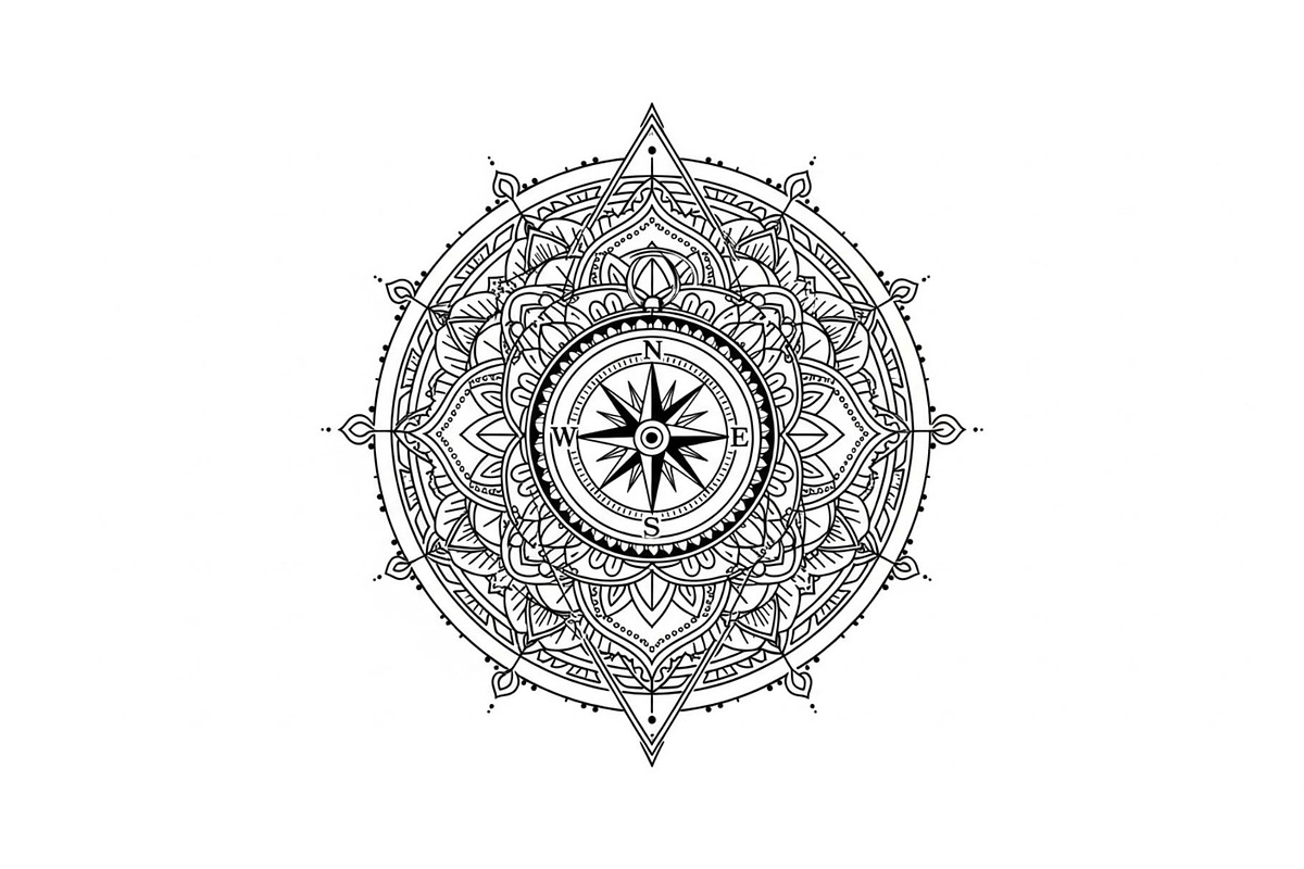 Ornamental Compass Rose SVG Bundle, an Illustration by Gaye Art (Photo 3 of 31)