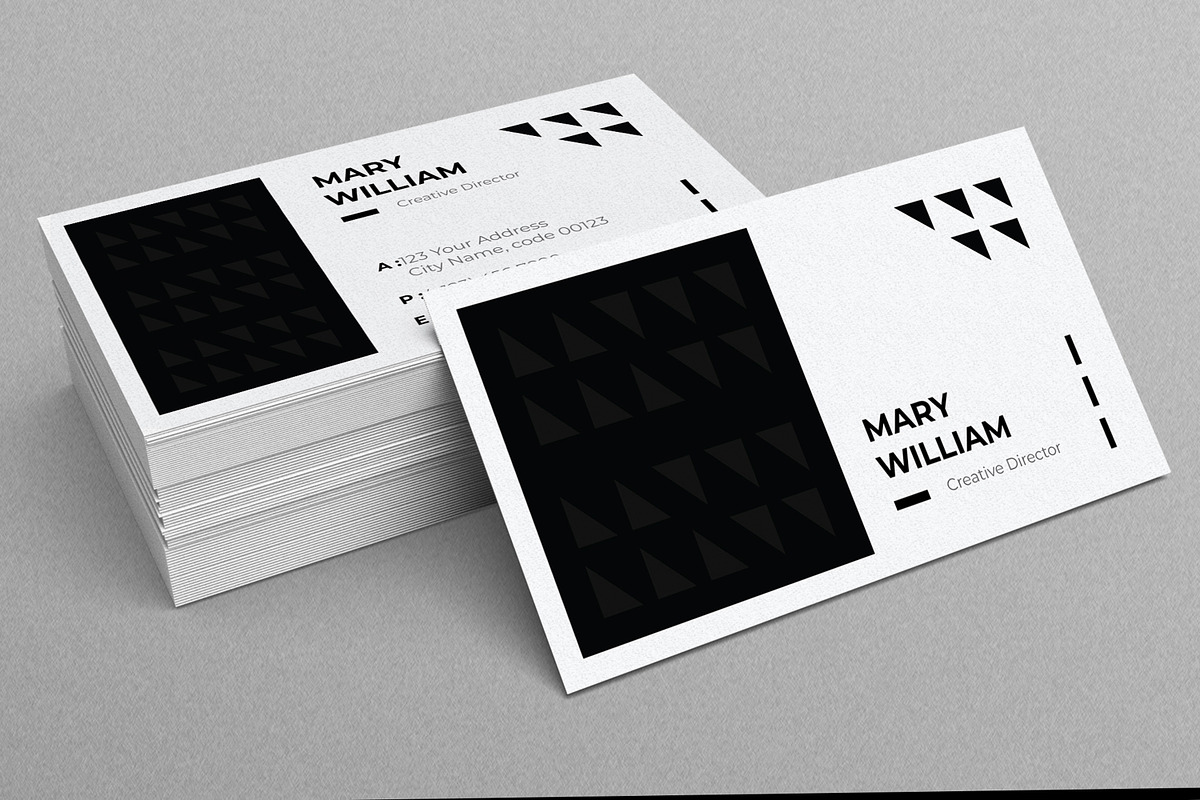 Black White Business Card Design, a Templates & Theme by MightyDesign (Photo 1 of 6)