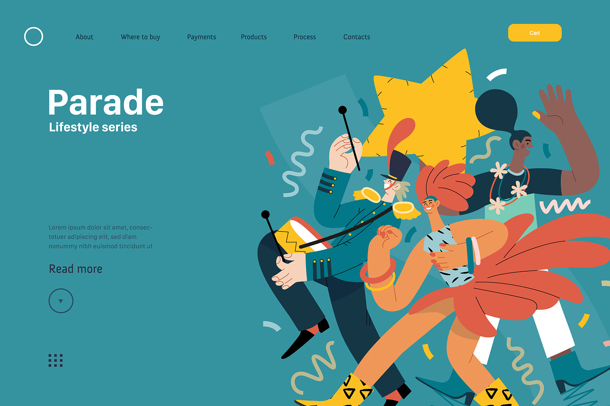 Lifestyle vector ills, color 2, a Templates & Theme by Grivina's shop (Photo 10 of 18)