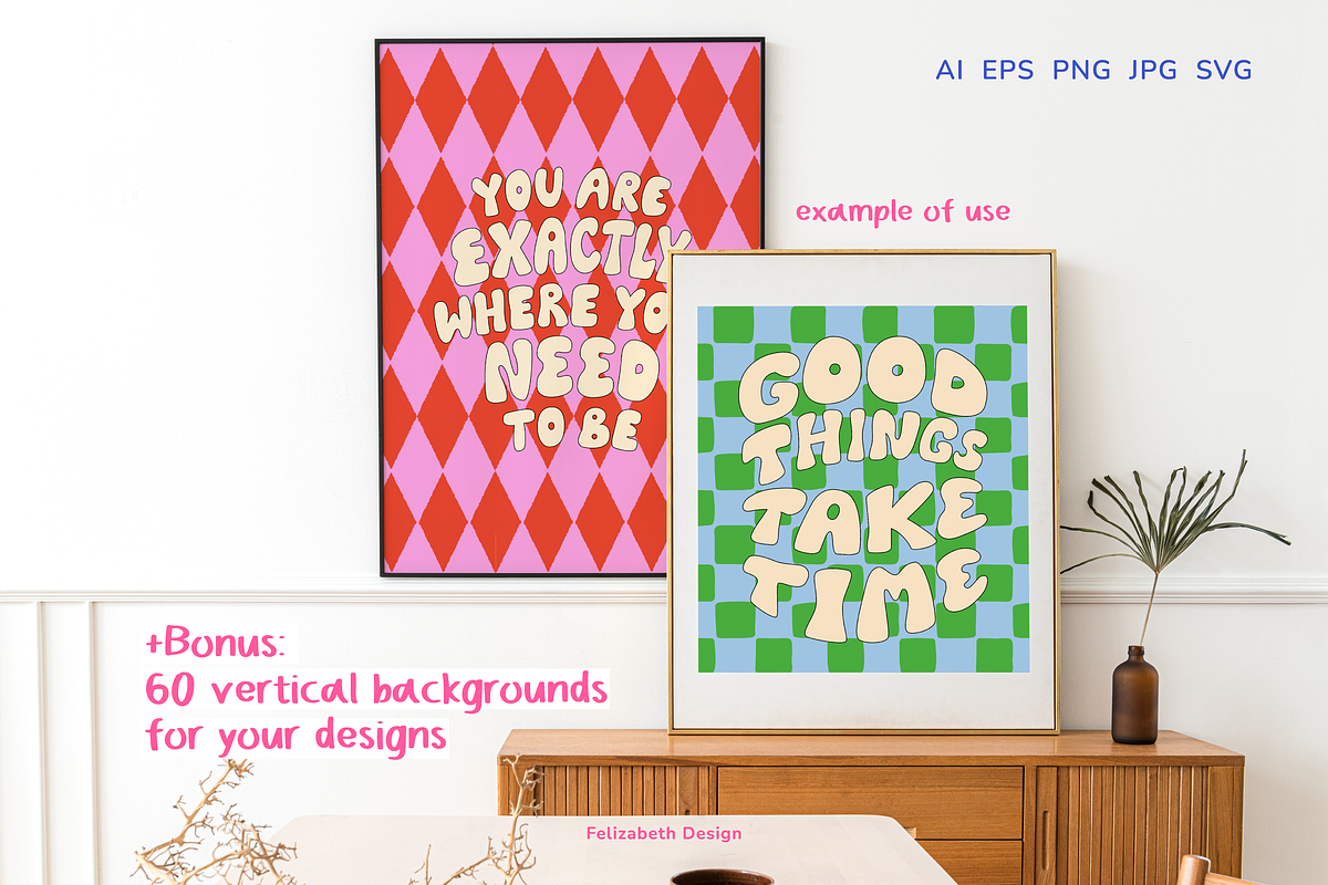 Funky Stripes & Checks Patterns, a Pattern Graphic by Felizabeth Design