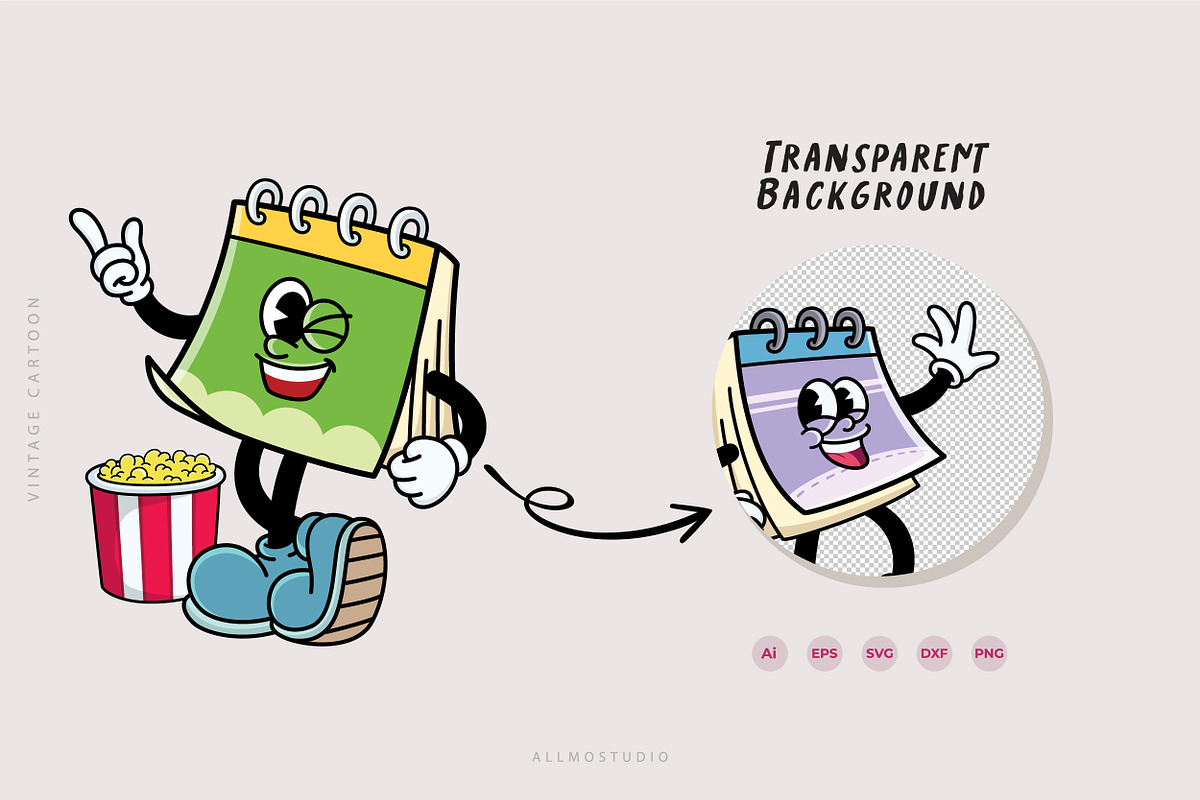 Notepad Mascot Characters, an Object Illustration by Allmostudio (Photo 4 of 5)