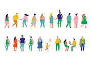 People crowd vector set, a Person Illustration by Vector_Art (Thumbnail 5 of 8)