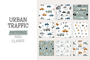 Urban traffic. Patterns pack, a Pattern Graphic by Alina Karpenko (Thumbnail 1 of 8)