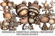 Whimsical Christmas Animal Friends, an Illustration by Craft Nest (Thumbnail 1 of 9)
