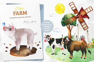 Watercolor Farm Collection.