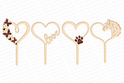 Valentines Day Heart Cake Topper svg, a Pattern Graphic by MegaPrezencik (Thumbnail 2 of 7)