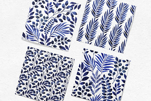 Indigo Branches Watercolor Set