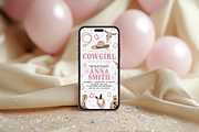 Cowgirl Invitation and Phone Invite, a Templates & Theme by VeliusCreativeStudio (Thumbnail 5 of 5)