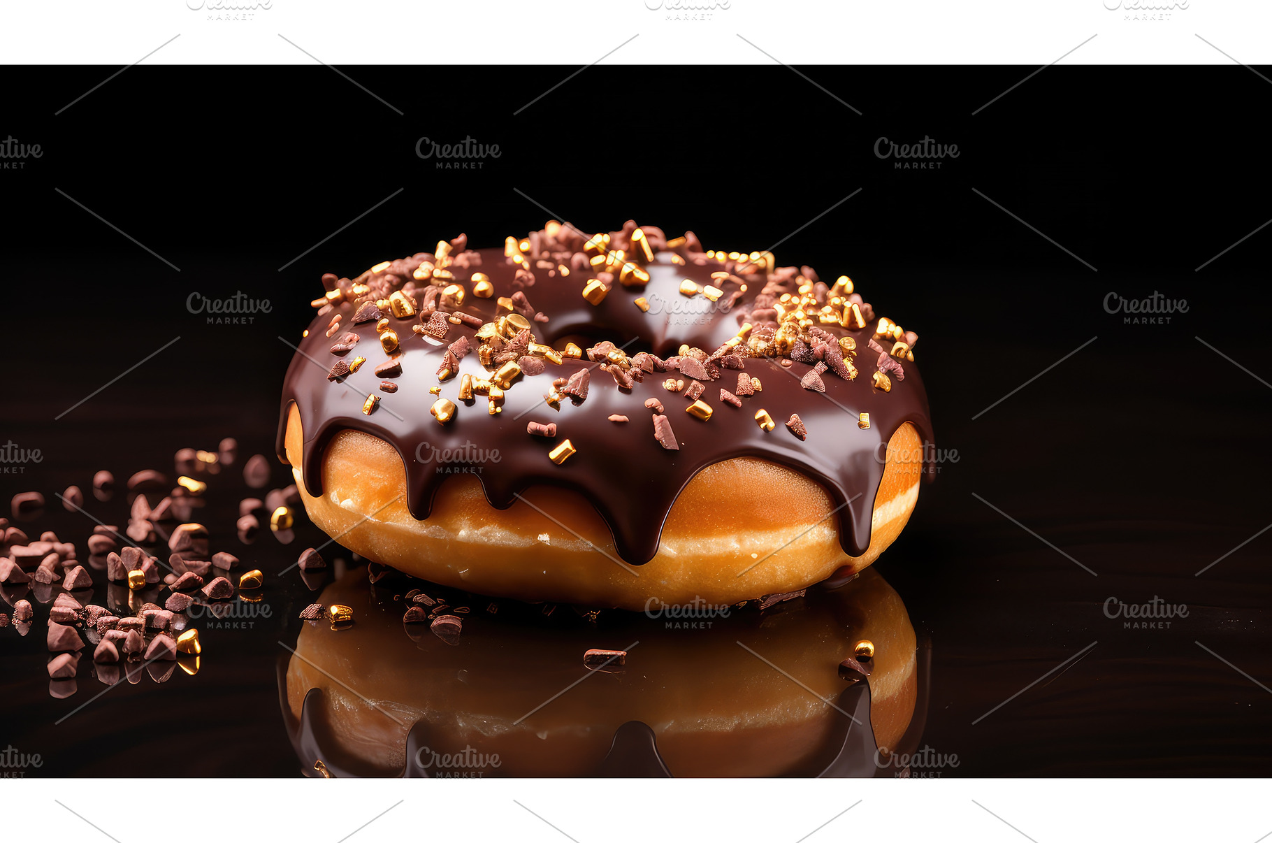 sprinkles icing donut food ai, a Background Photo by pikepicture