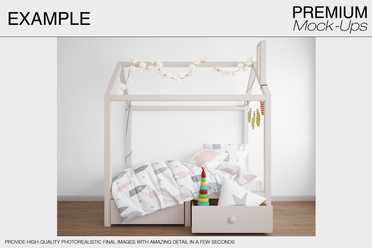 Kids Room and Bedding Mockups, a Product Mockup by mock-ups (Photo 3 of 16)