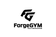 GYM Logo - FG Letter Logo Monogram, a Branding & Logo Template by Template Dealer (Thumbnail 3 of 3)