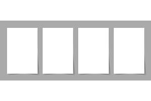 Blank A4 paper sheet. White blank, an Illustration by Frogella