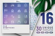 Flu Symptoms Icons Set 30 Templates, an Outline Icon by Alex Blogoodf (Thumbnail 1 of 10)