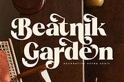 Beatnik Garden Decorative Serif, a Serif Font by Letterena Studios (Thumbnail 1 of 15)