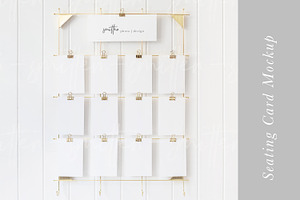 Wedding Seating Card Mockup