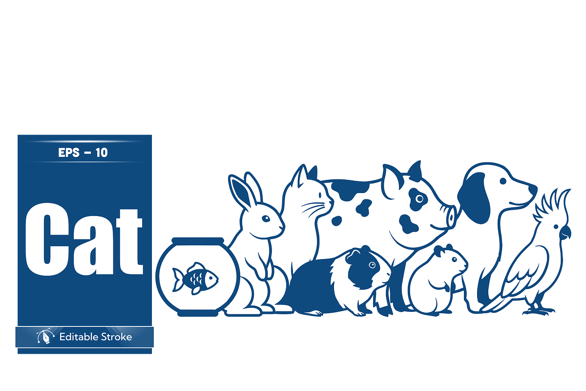 Adorable Pet Illustrations Pack, an Object Illustration by CarWrap design (Photo 5 of 5)