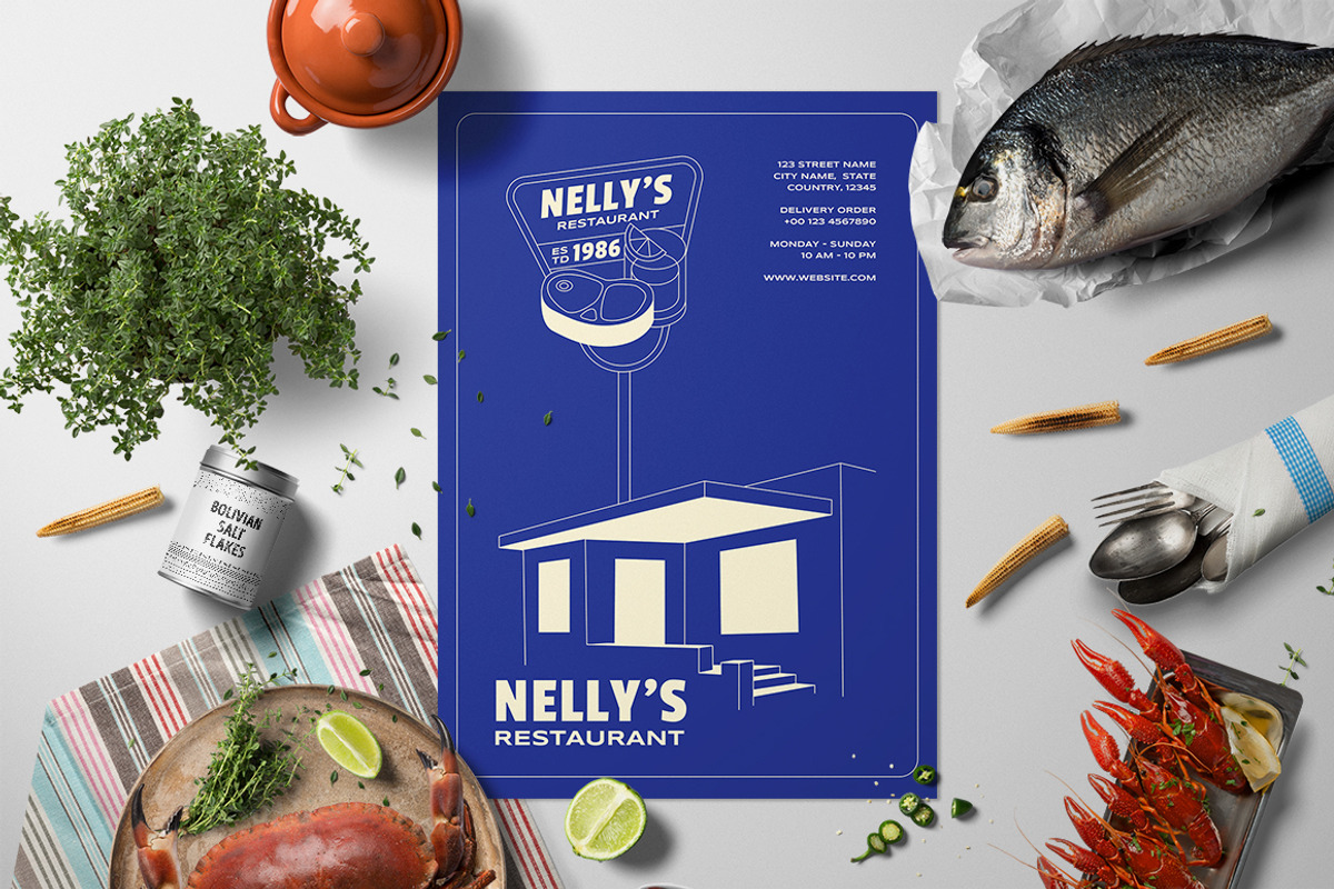 Vintage Food Menu, a Flyer Template by The Good Store (Photo 2 of 5)