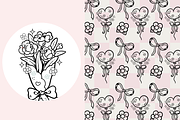 Girly Mother's Day Line Drawings, a Seasonal Illustration by TheClipAtelier (Thumbnail 3 of 3)