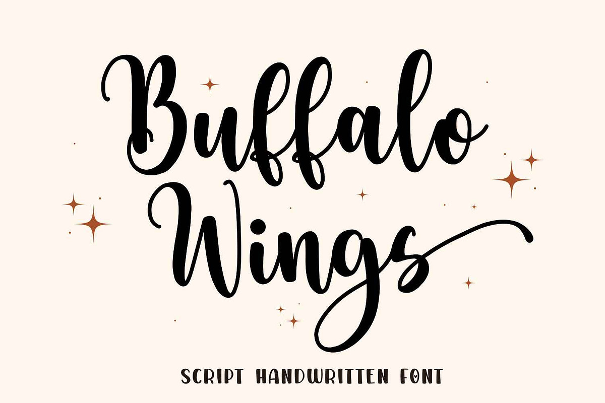 Buffalo Wings, a Script Font by Mozatype (Photo 1 of 7)
