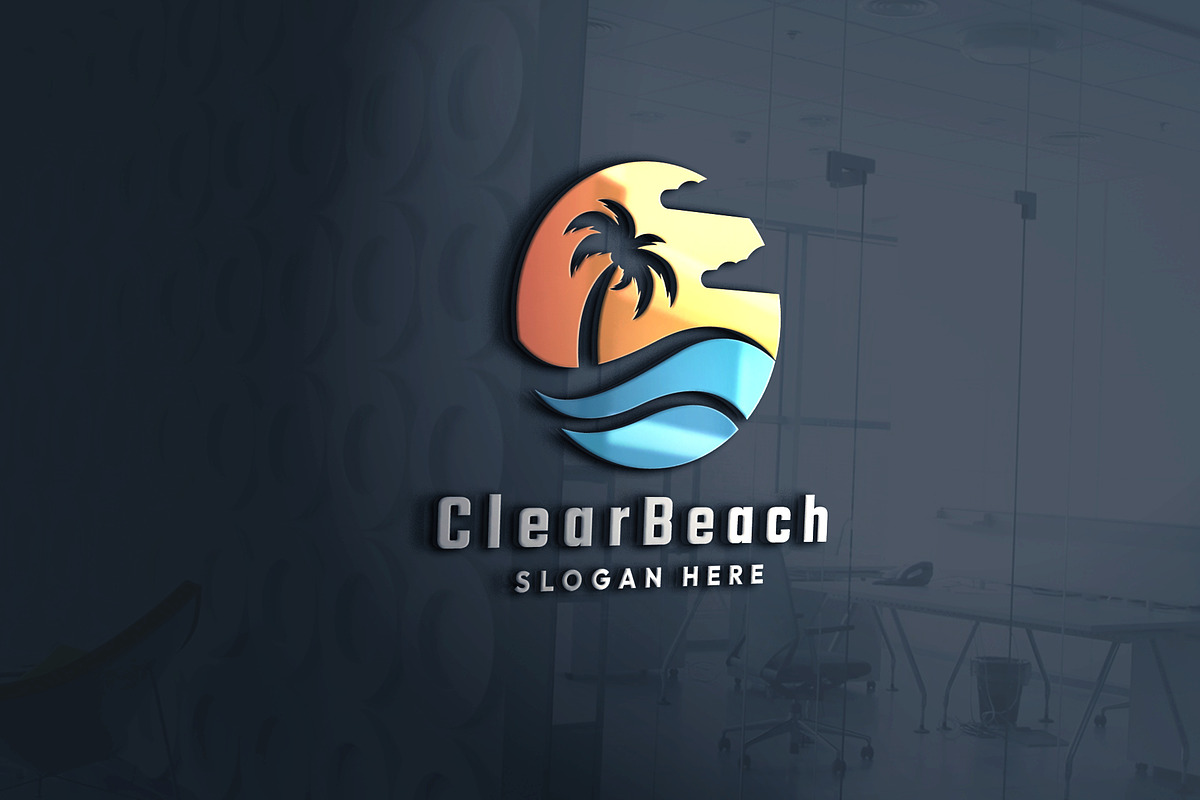 Clear Beach View Resort Logo, a Branding & Logo Template by Design_Planet (Photo 1 of 4)