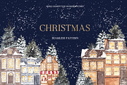 Watercolor Christmas pattern., a Pattern Graphic by ma_i_vi (Thumbnail 1 of 8)