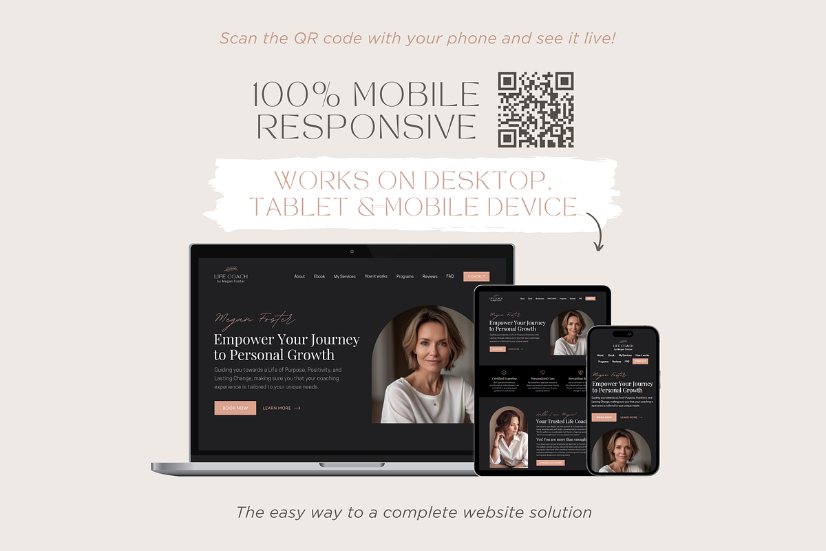 Coaching Website Canva Template, a Landing Page Template by vectorocean (Photo 4 of 11)