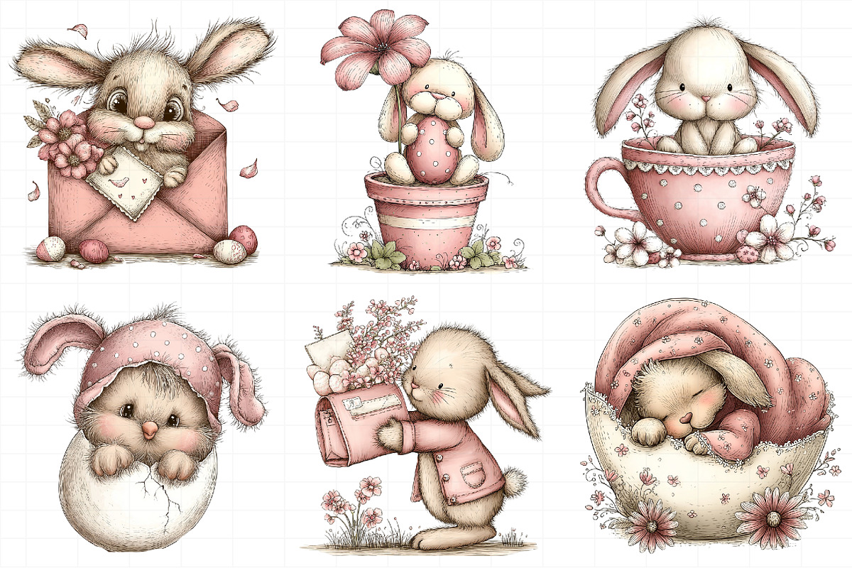 Whimsical Easter Clipart, an Illustration by Daily.Designs (Photo 3 of 7)