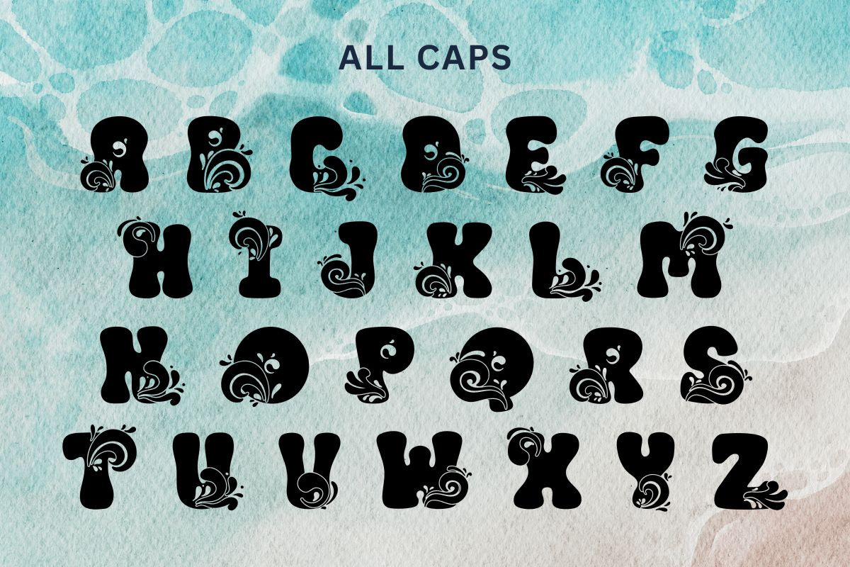 The Wave - Groovy Display Font, a Symbol Font by AnningArts (Photo 6 of 7)
