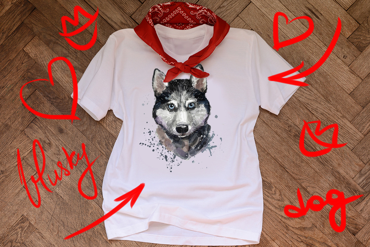 Digital watercolor cute husky, an Animal Illustration by art_mouse (Photo 6 of 6)