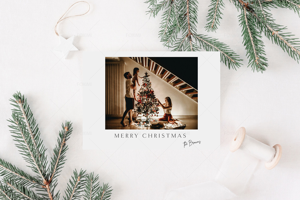 7x5 Christmas Card Mockup, P05, a Product Mockup by FOXIMIDesign (Photo 5 of 6)