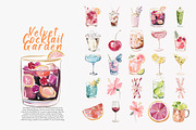 preppy cocktail clipart bundle, a Decorative Illustration by Patishop Art (Thumbnail 11 of 13)
